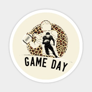 Game Day Football Leopard Funny Football fans gift Magnet